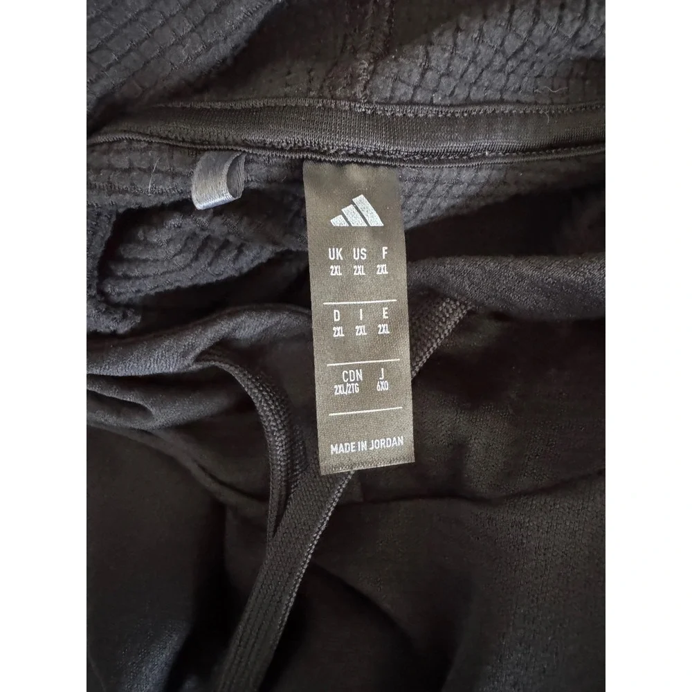 Adidas Mens Black Training Hoodie Pullover Long Sleeve WC Logo GR4469 Size 2XL